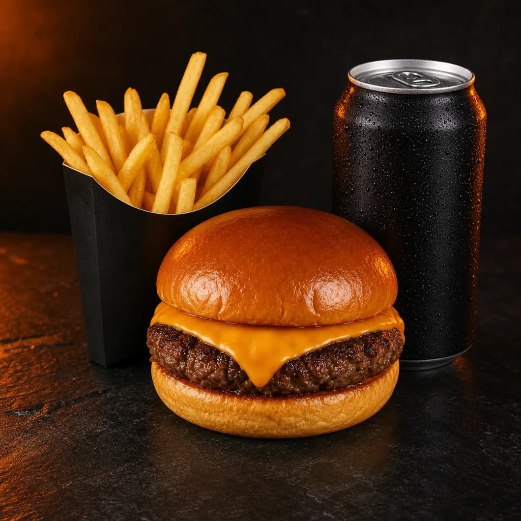 Combo com X-Yardz, batata frita e refrigerante
