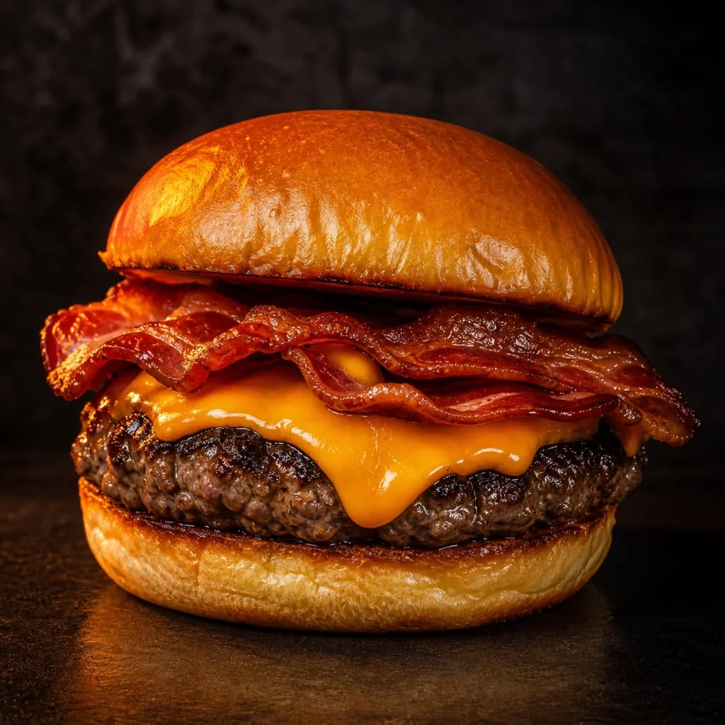 X-Urban Bacon com fraldinha, American Cheese e bacon crocante